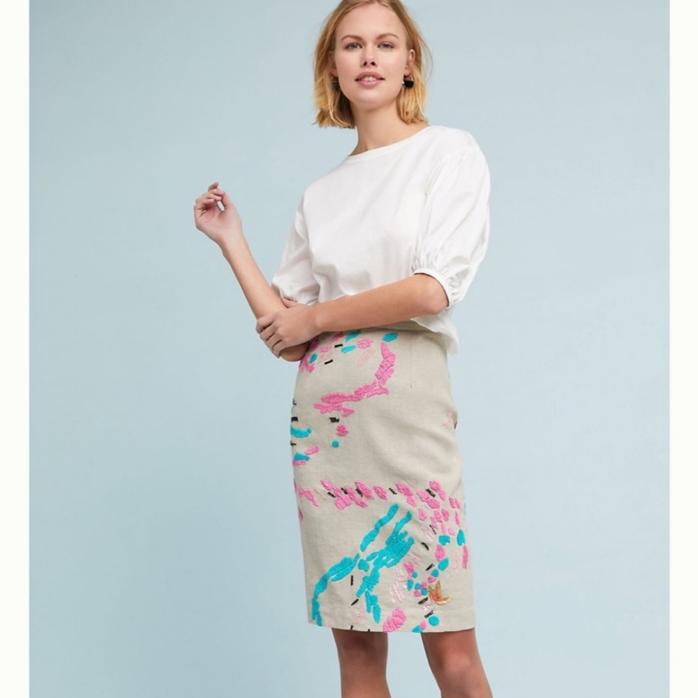 NWT Anthropolie Tracy Reese Ember Pencil Skirt
